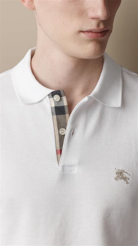 white burberry polo shirt mens|Burberry polo shirt men sale.